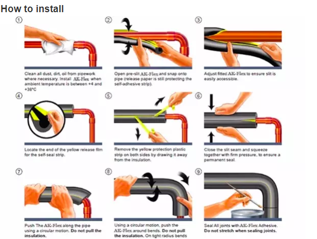 foam rubber pipe of black for air condition and all kinds of pipes