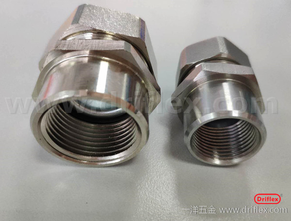 Brass flex Conduit FittingsNickel PlatedStraight female