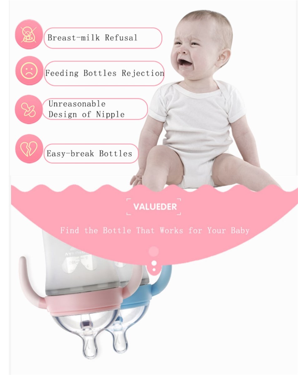 Silicone Nonslip Protective Sleeve Feeding Borosilicate Glass baby bottles milk bottles safe baby