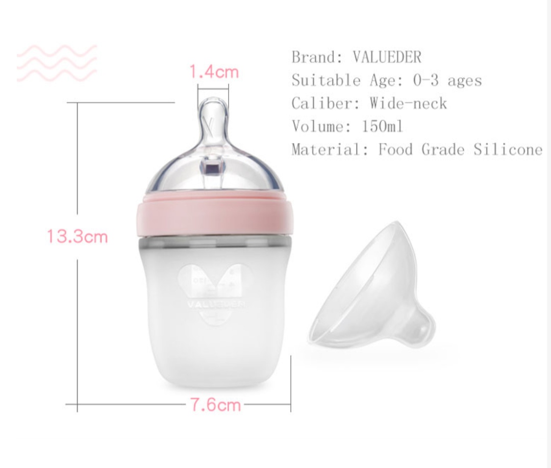 Silicone Nonslip Protective Sleeve Feeding Borosilicate Glass baby bottles milk bottles safe baby