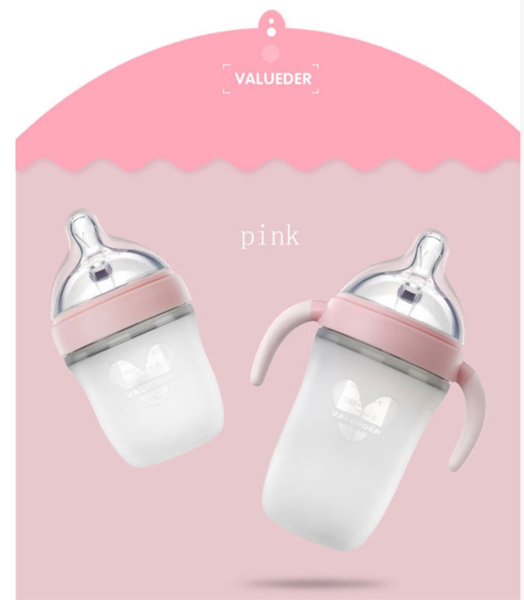 Silicone Nonslip Protective Sleeve Feeding Borosilicate Glass baby bottles milk bottles safe baby