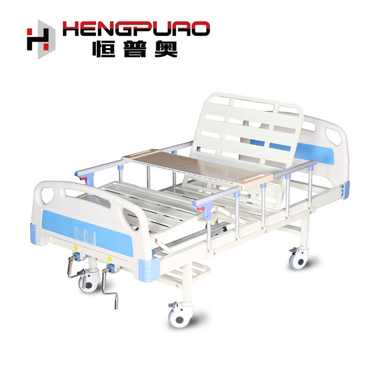 disabled nursing two cranks manual adjustable medical hospital bed for sale