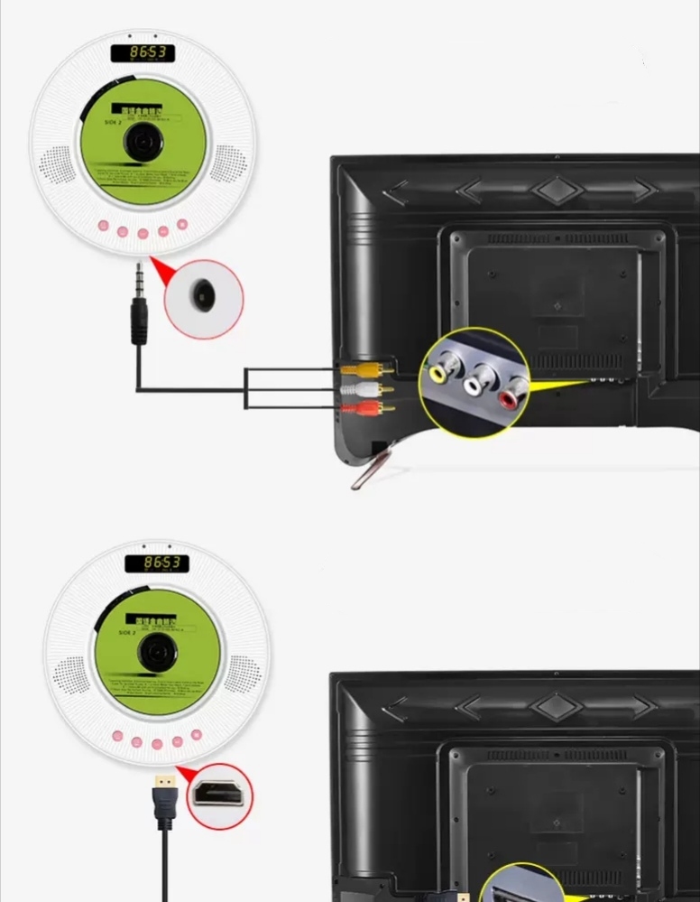 Brand New Wallmounted CD player bluetooth radio placenta teachingVCD three colors 1pcs drop shipping