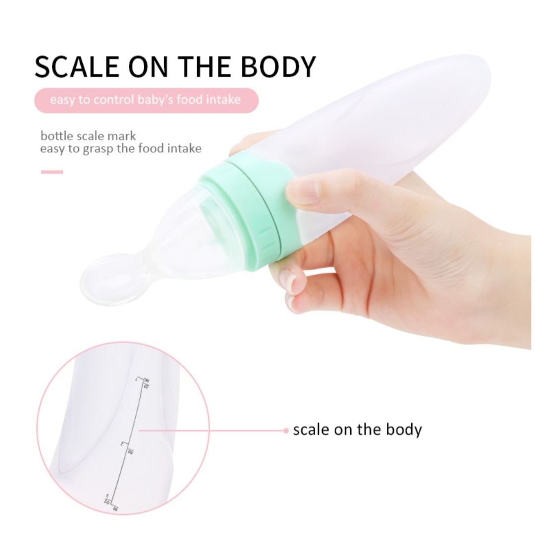 Baby bottle China Manufacturer Promotion Ecofriendly BPA Free Silicone Baby Feeding Bottle With Spoon