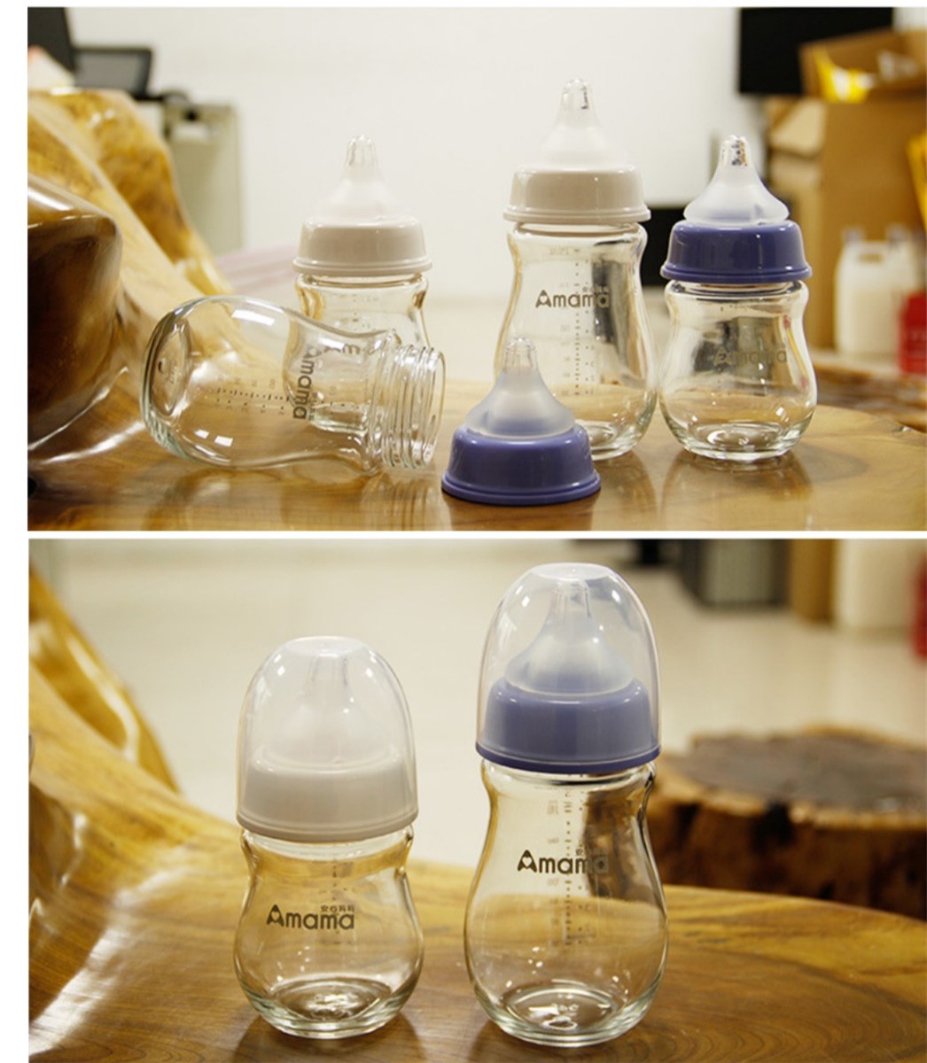 Bulk High Borosilicate Glass Baby Feeding Bottles for Home Use milk feeding bottle
