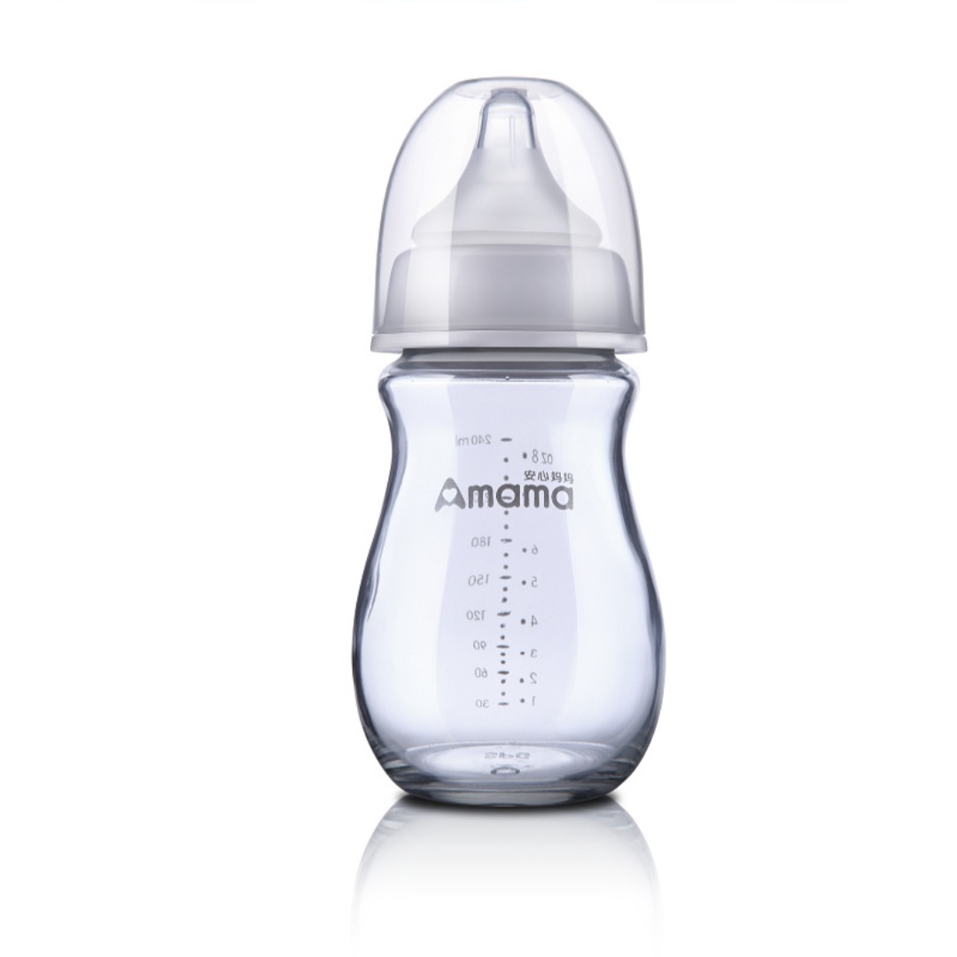 Bulk High Borosilicate Glass Baby Feeding Bottles for Home Use milk feeding bottle