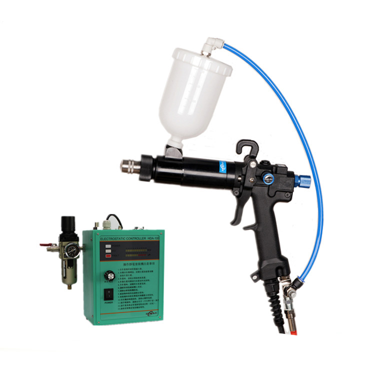 Laboratory spray gun with 600ml cup manual electrostatic paint spray gun optional nozzles
