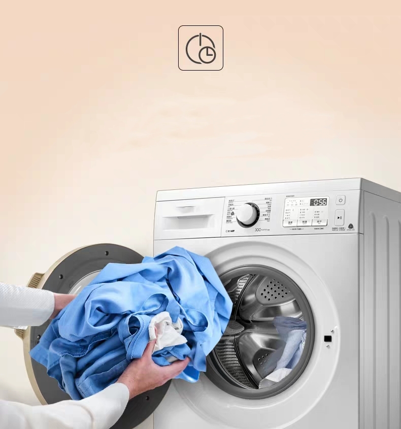 Large capacity 8 kg automatic household drum washing and drying integrated washing machine