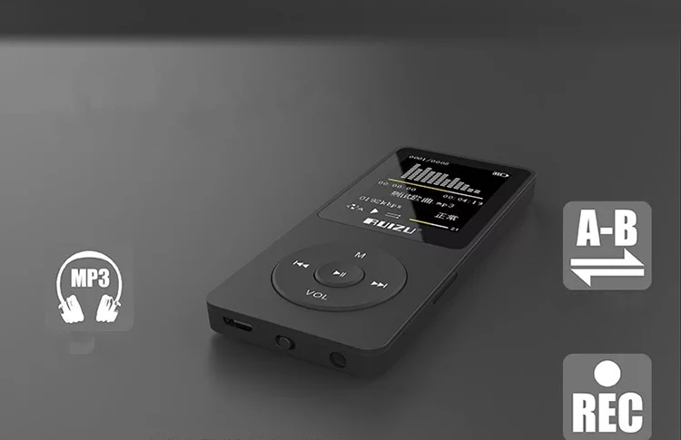 Brand New Ultrathin Music Player MP3 with Screen Card six colors drop shipping