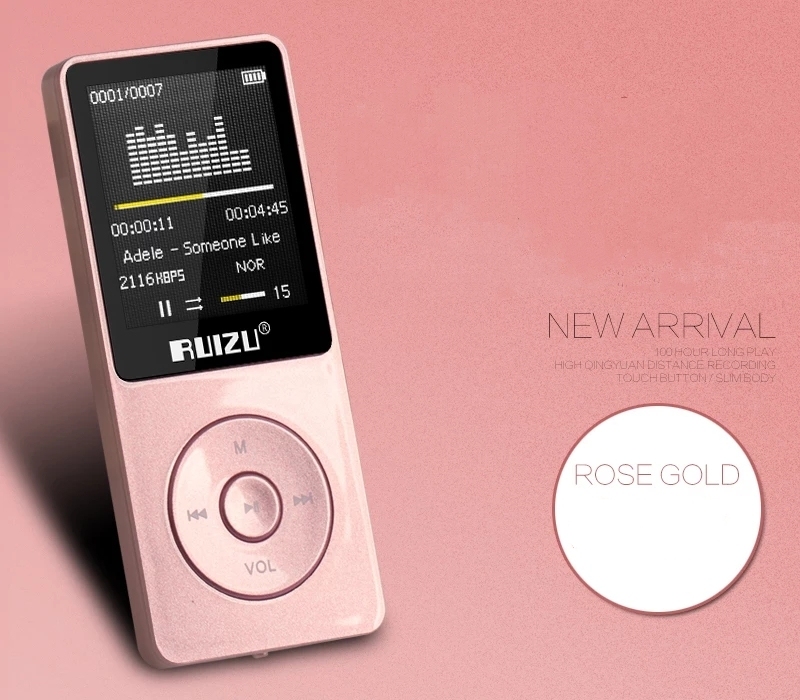 Brand New Ultrathin Music Player MP3 with Screen Card six colors drop shipping