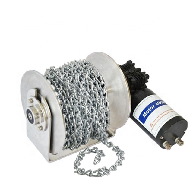 12V 600W stainless steel yacht boat electric drum winch JVW011
