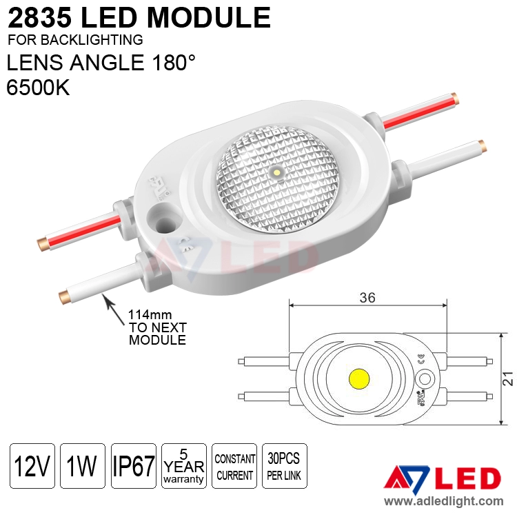 Adled Light SMD2835 led module 1led high power led lamp module 100mlw light box led module