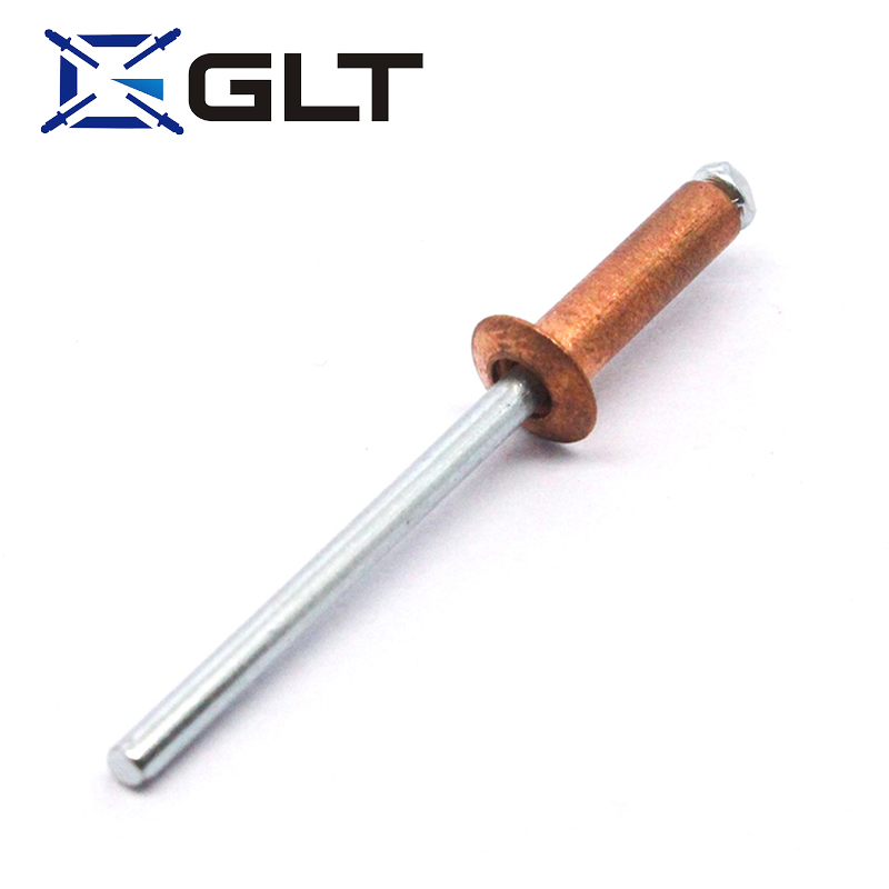 48mm round head open type brass copper blind rivet DIN7337