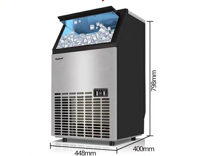 Large Icemaker in Commercial Milk Tea Shop Icemaker Fully Automatic Household Ice Making Machine