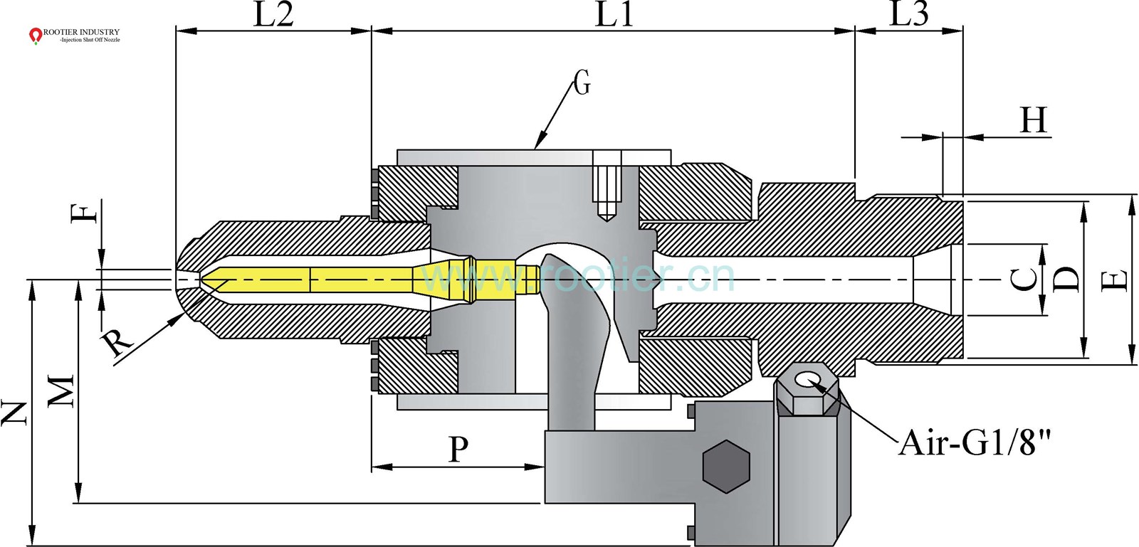 Needle Type Pneumatic Shut off Nozzle