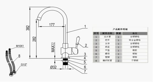 Sink Deck Faucet Water Chrome Mixer