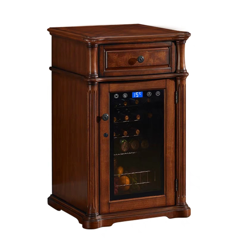 Solid Wood Living Room Refrigerator Wine Red Wine Small Red Wine Cabinet Refrigerated Cigar Cabinet Household tea