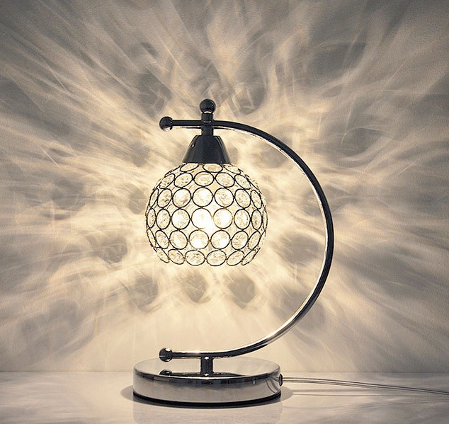 Modern simple crystal creative bedroom or dining room or living room lamp romantic warmth can serve as a gift
