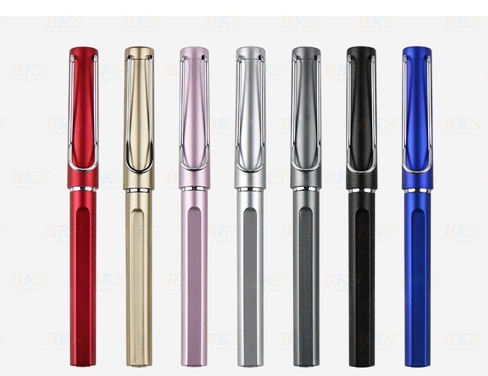 logo custom printingnew metal U penholder spray paint neutral pen
