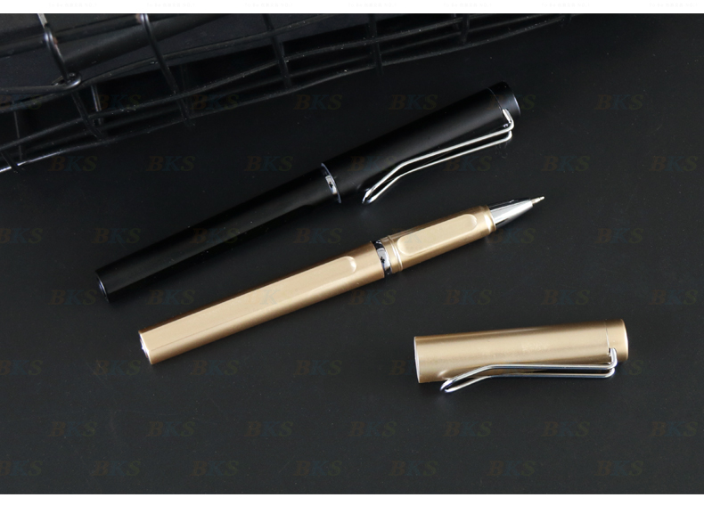 logo custom printingnew metal U penholder spray paint neutral pen