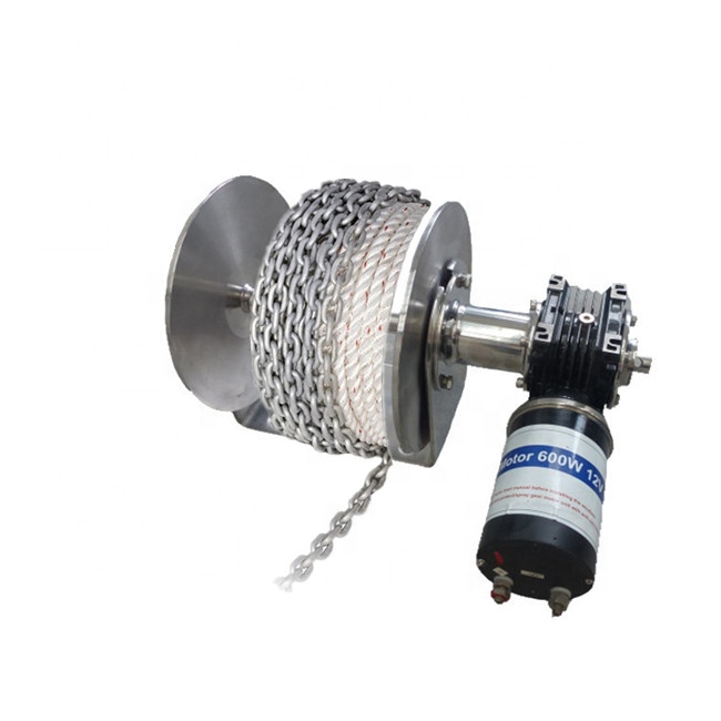 12V 24V 600W high quality boat yacht freefall Drum Anchor Winch JVW011F