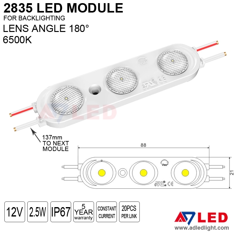 Adled light waterproof ip 67 brand led light module for advertising light box