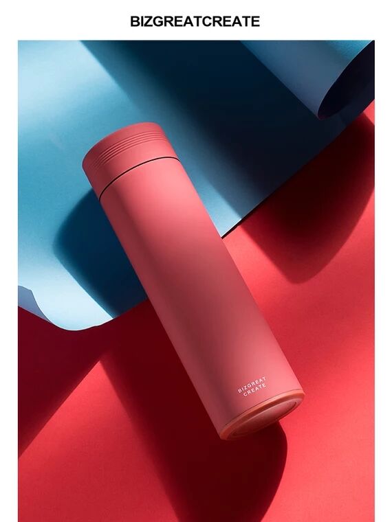 Thermos cup male and female students Korean version fresh literary portable creative lettering trend brand water cup cu