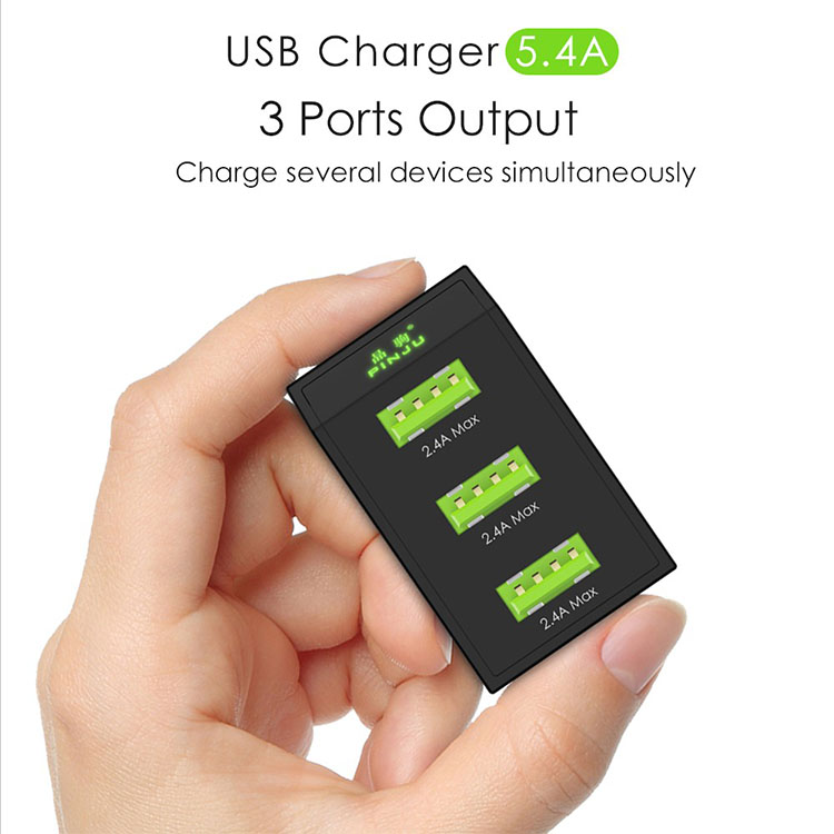 Multiport USB Charger 54A Power Adapter Mobile Phone Accessory Travel Charger with Foldable Plug