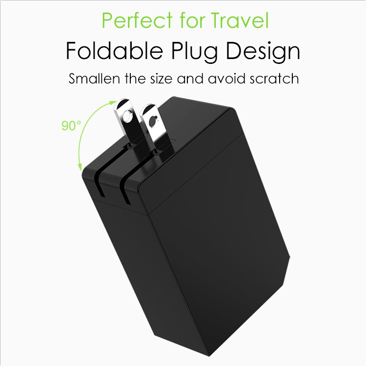 Multiport USB Charger 54A Power Adapter Mobile Phone Accessory Travel Charger with Foldable Plug
