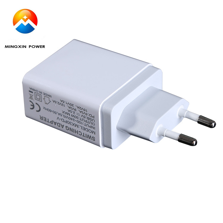 Fast Charger 30W PD TypeC Chargers Galaxy S9 Compatiable 3A TypeC Rapid Charger