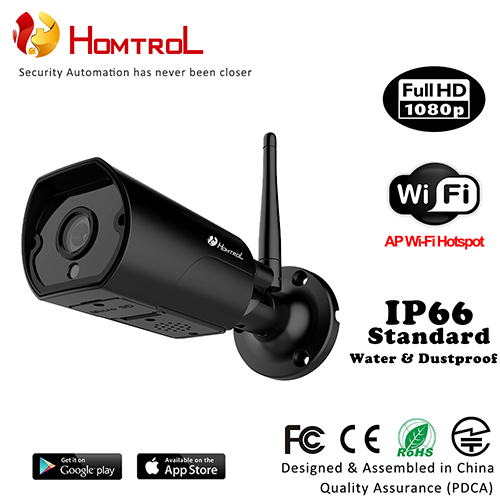 IP66 WiFi Smart Home Outdoor WiFi CCTV Camera 1080P IP Camera with Duplex Talk and External SD Card Slot