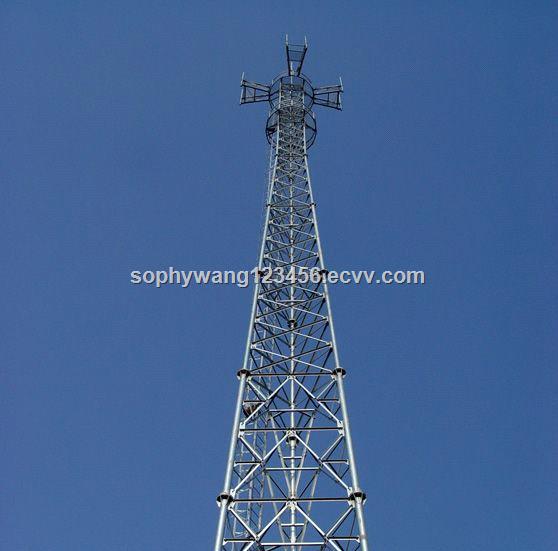 China manufacturer self supporting hot dipped galvanized steel 3 legged communication tower