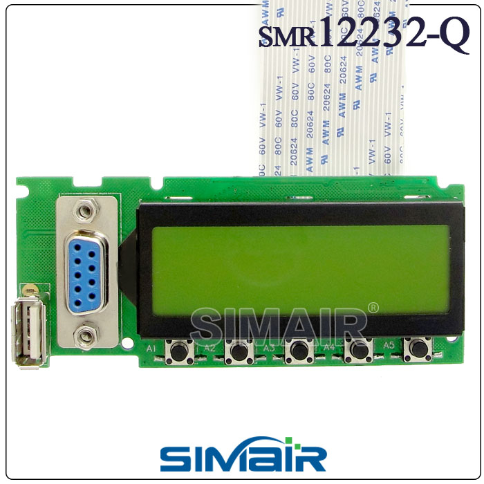 12232 dot matrix LCD module 5V LCD 12232Q yellowgreenblue screen 232 serial port