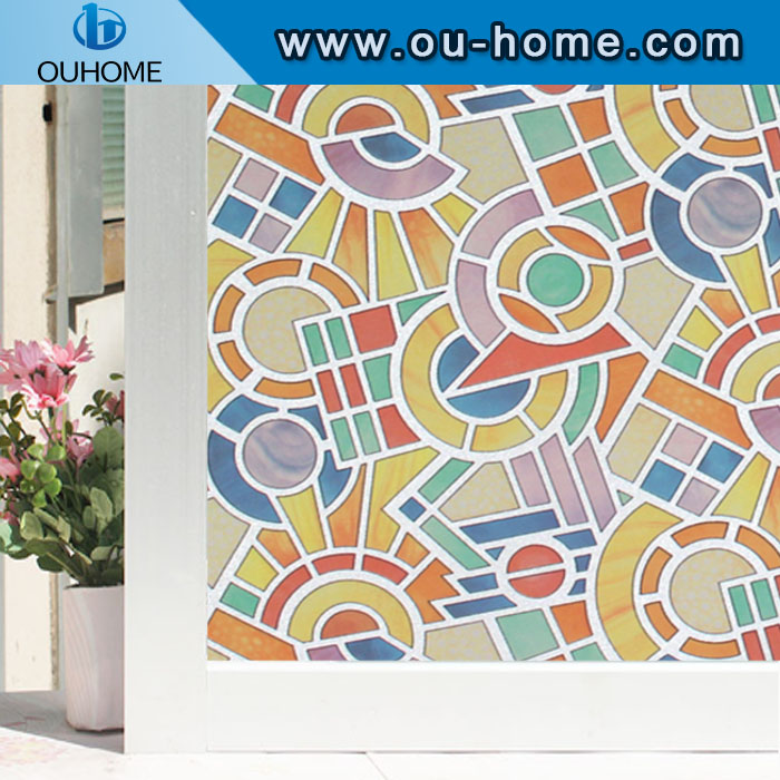 H808 PVC Waterproof Window Films Cover NoGlue 3D Static Decorative Privacy Window Glass Sticker