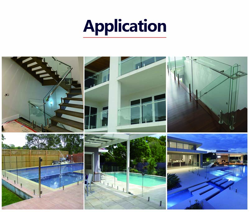 Stainless Steel Glass Spigot Swimming Pool Fence Staircase Balcony