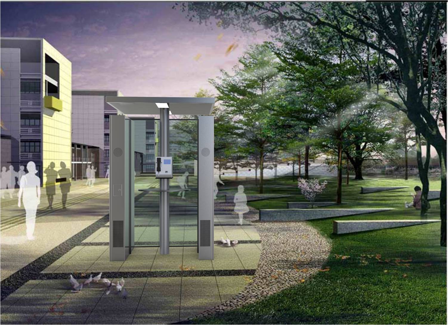 55Payphone Advertising Module Outdoor LCD DIGITAL SIGNAGE Player Display HD 1080P Brightness Control