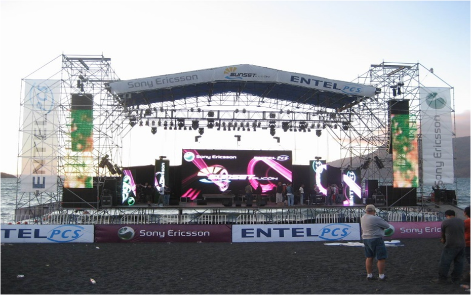 Chilean seaside hollow screen stage Outdoor Display Screen Made by Shenzhen Hengcai