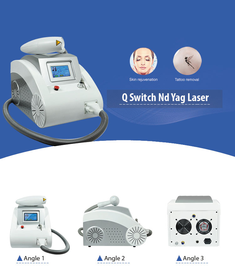 Qswitched nd yag laser pigment therapy tattoo removal machine