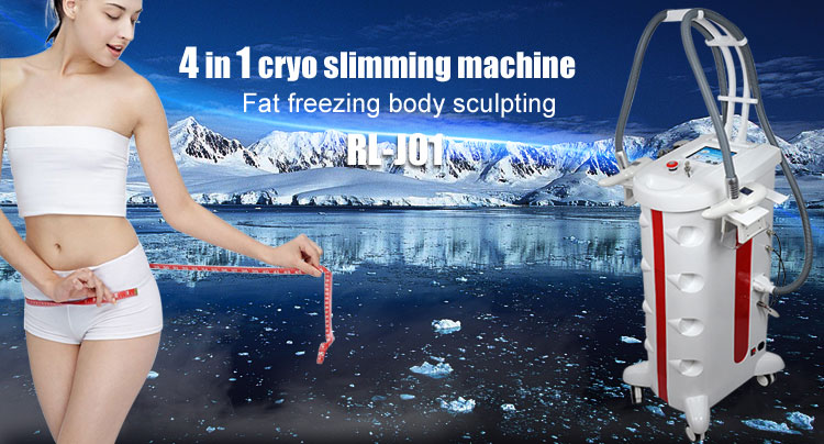 4 handles cavitation RF cryolipolysis slimming machine