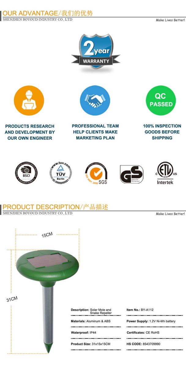 Top Selling Product in Amazon Waterproof Solar Snake Repeller