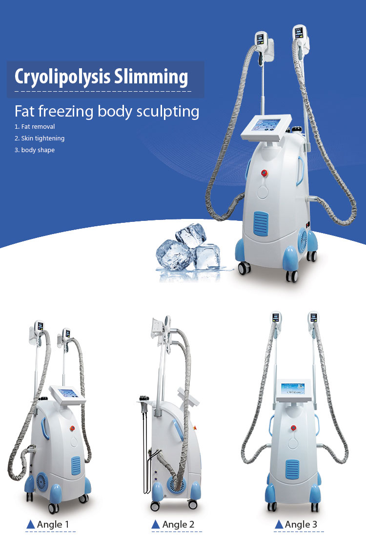 Multifunction fat freezing cavitation RF vacuum slimming machine