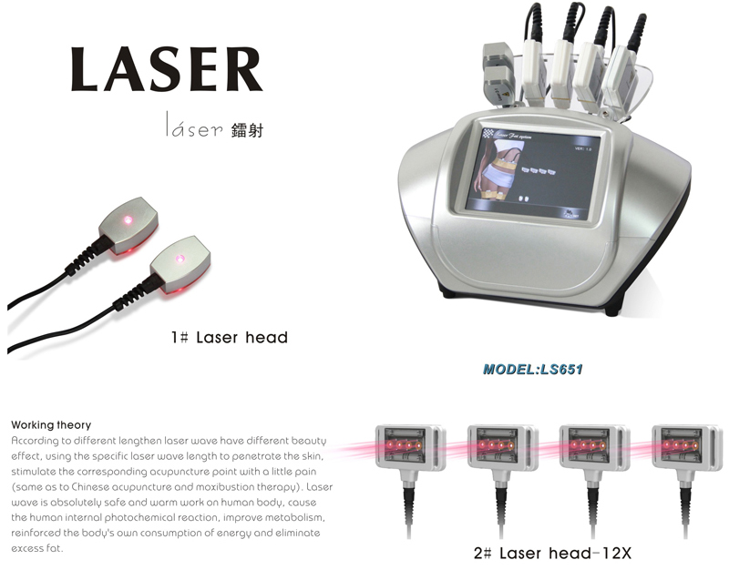 Portable Slimming 650nm Lipo Laser Fat Cellulite Removal Machine with cold laser for safe weitht loss body shaping