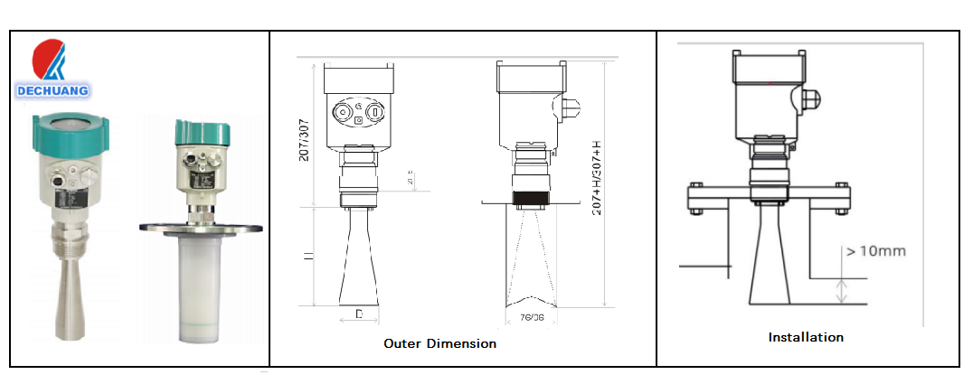 Smart OEM 26GHz pulse radar level transmitter gauge from level instruments factory