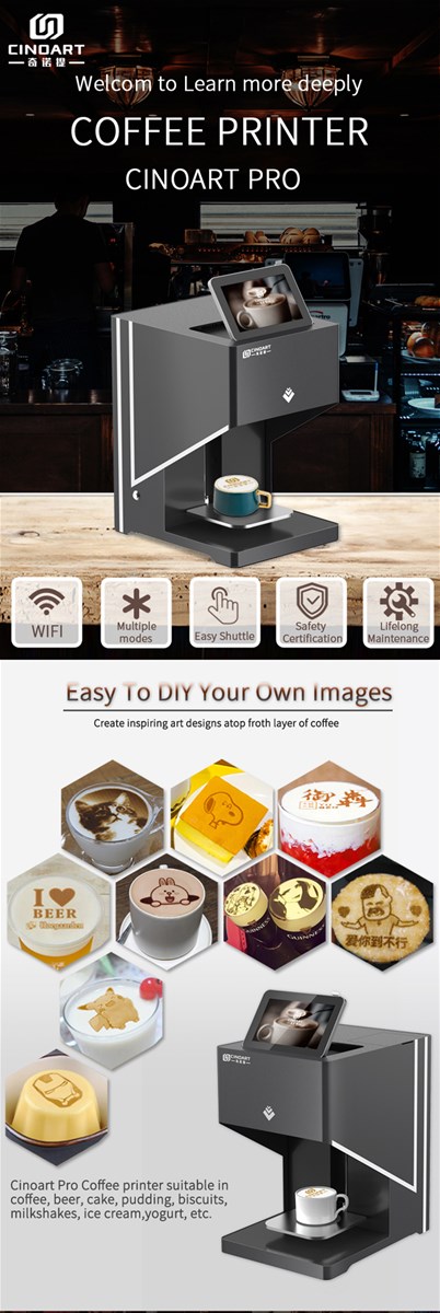 3D coffee printer latte art coffee printer with high