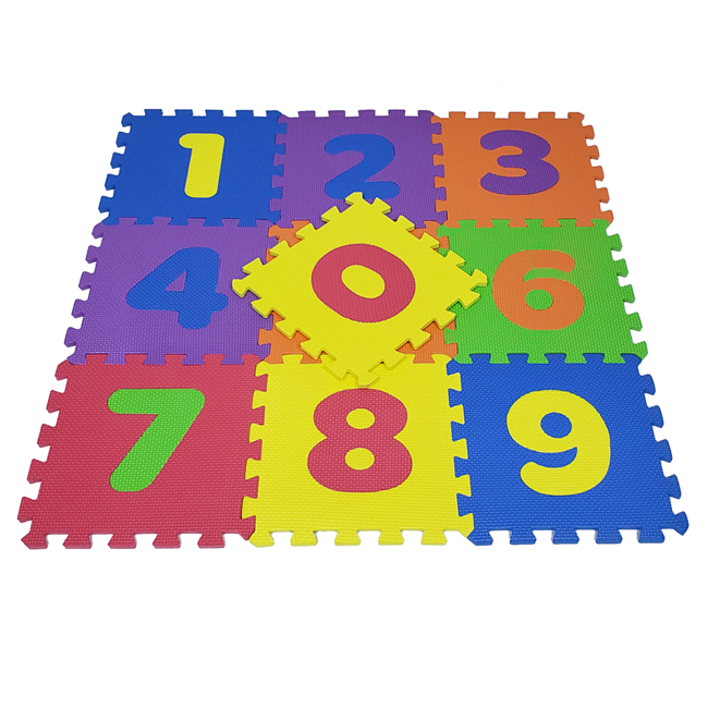 Nontoxic Odorless 12in x 12in Baby EVA Foam Numbers Puzzle Play Floor Mat