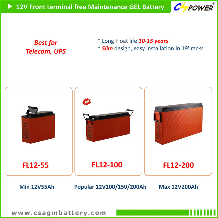 12V100ah Gel Front Terminal Battery for Telecom 12V100ah Gel Front Terminal Battery for Telecom