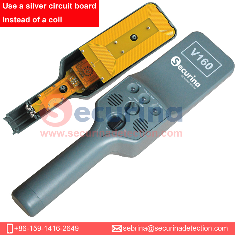 Securina V160 Handheld Detector High Sensitivity Detector Body Scanner Portable Metal Detector