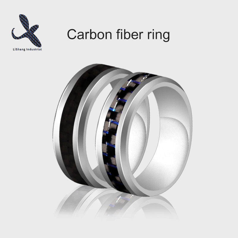 Simple Stunning Real Carbon Fiber Inlay Ring Tungsten Carbon Fiber Wedding Ring Size 678910