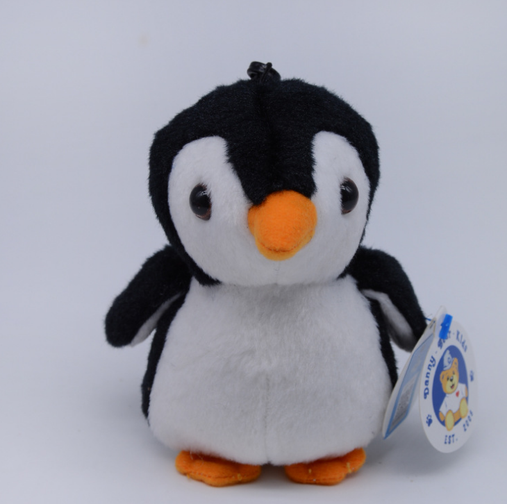 Customized creative new cute animal penguin spotted dog monkey rabbit and cow plush toy dolls machine bag pendant