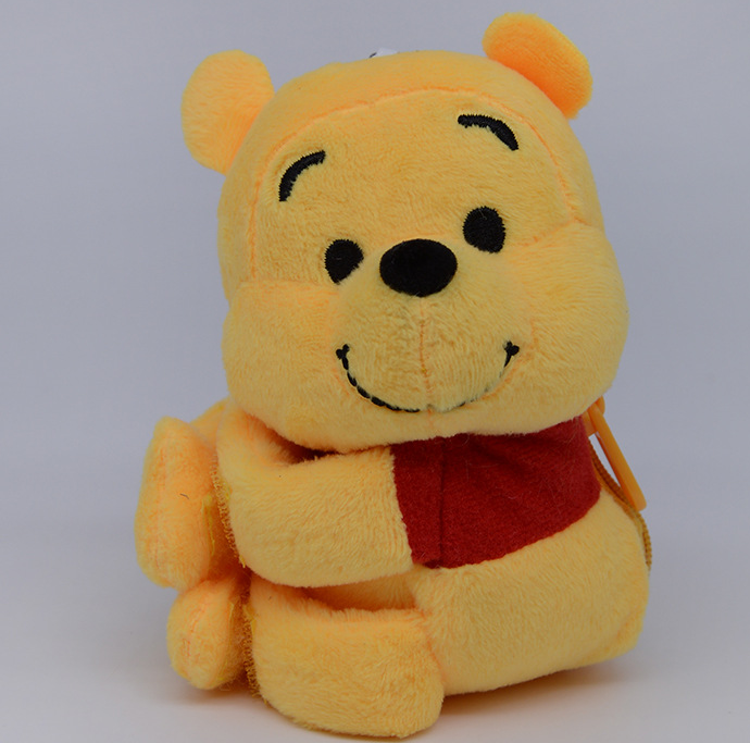 Customized creative new cute animals winnie the pooh strawberry bear stacy sesame street cartoon Velcro plush figure gir